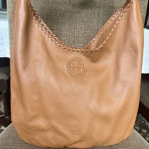 Tory Burch “Bark” colored Marion Hobo Bag